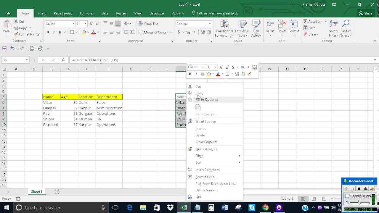 oracle file export to excel